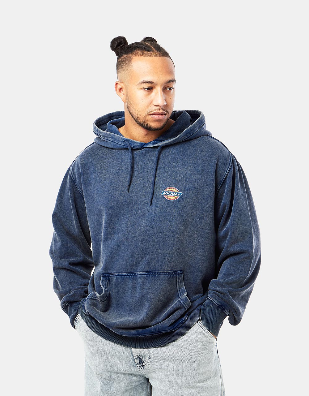 Dickies Icon Washed Pullover Hoodie - Navy Blue – Route One