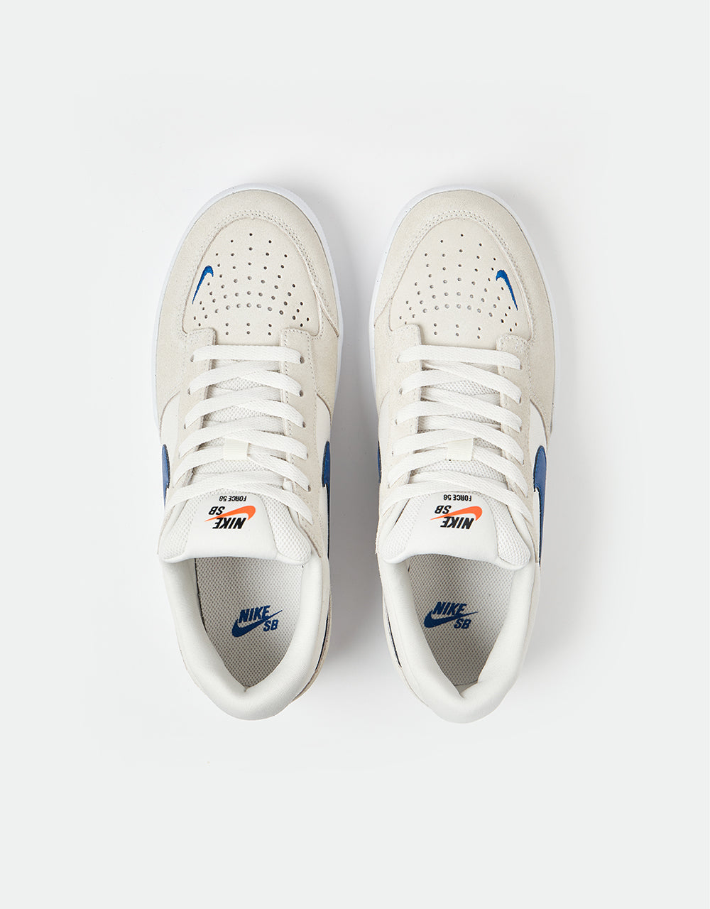 Nike SB Force 58 Skate Shoes - Phantom/Blue Jay-Phantom-White – Route One