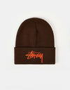 Stüssy Big Stock Cuff Beanie - Brown