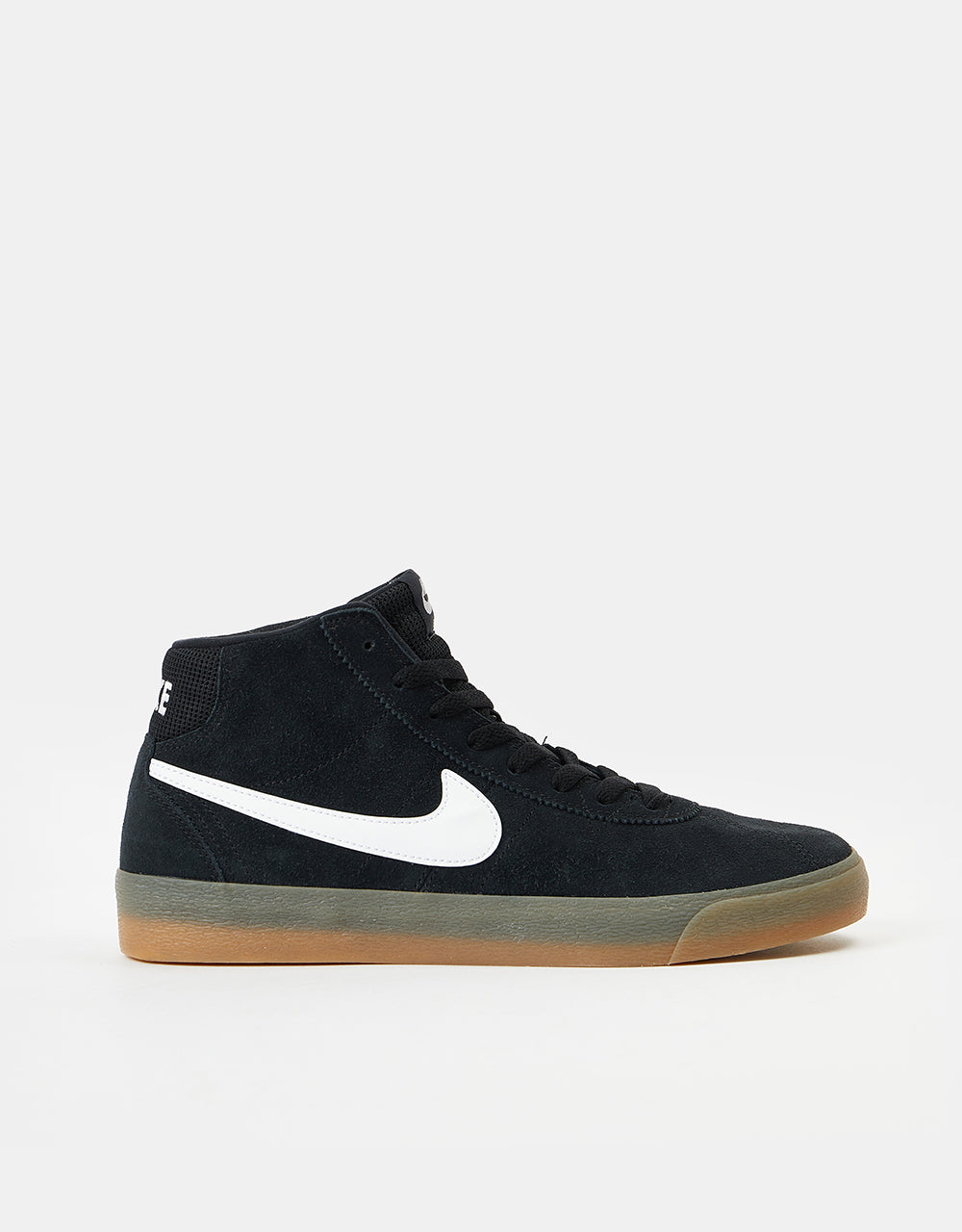 Nike SB Bruin High Skate Shoes - Black/White-Gum Light Brown – Route One