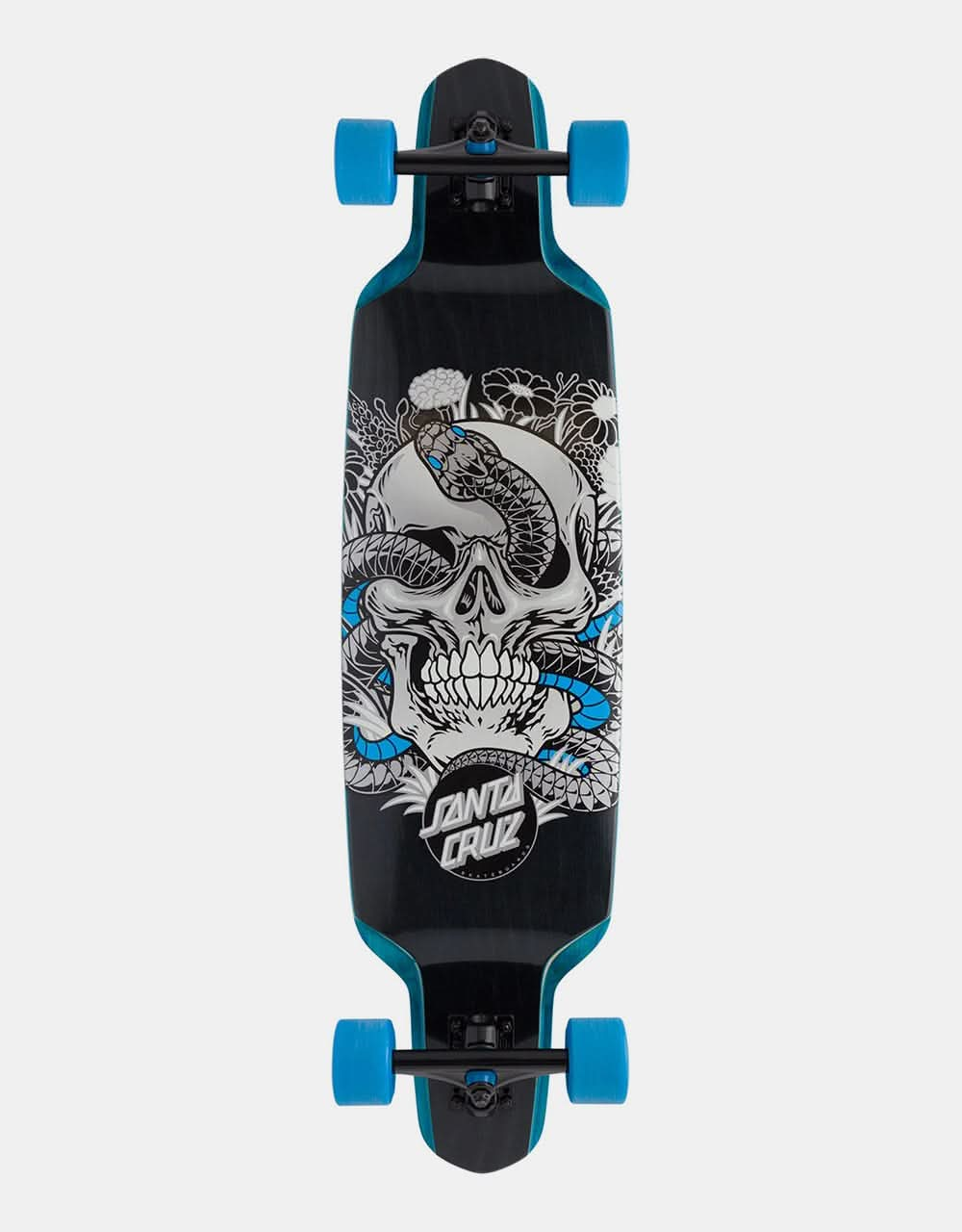 Santa Cruz Botanic Skull Drop Down Longboard - 37.52" x 9.5"