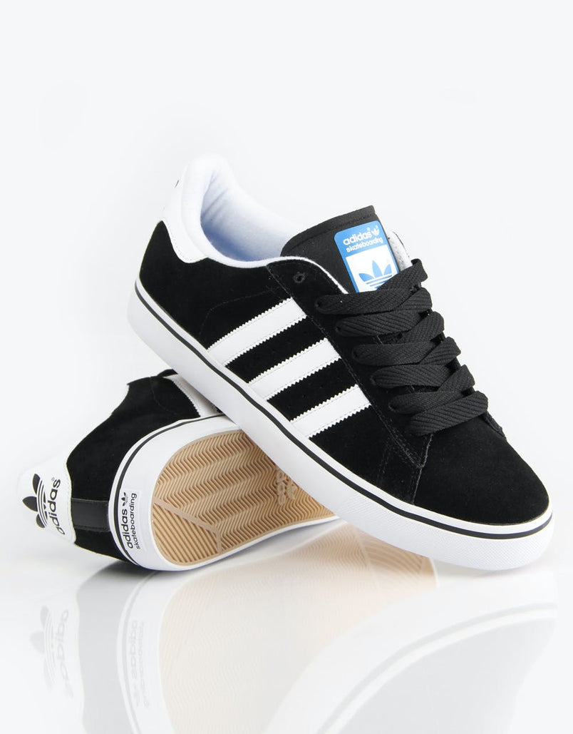 adidas Campus Vulc Skate Shoes - Black/White/Bluebird – Route One